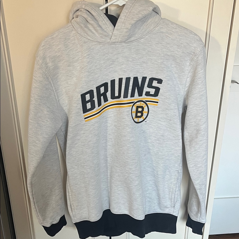 Boston Bruins Light Gray Youth L Hoodie